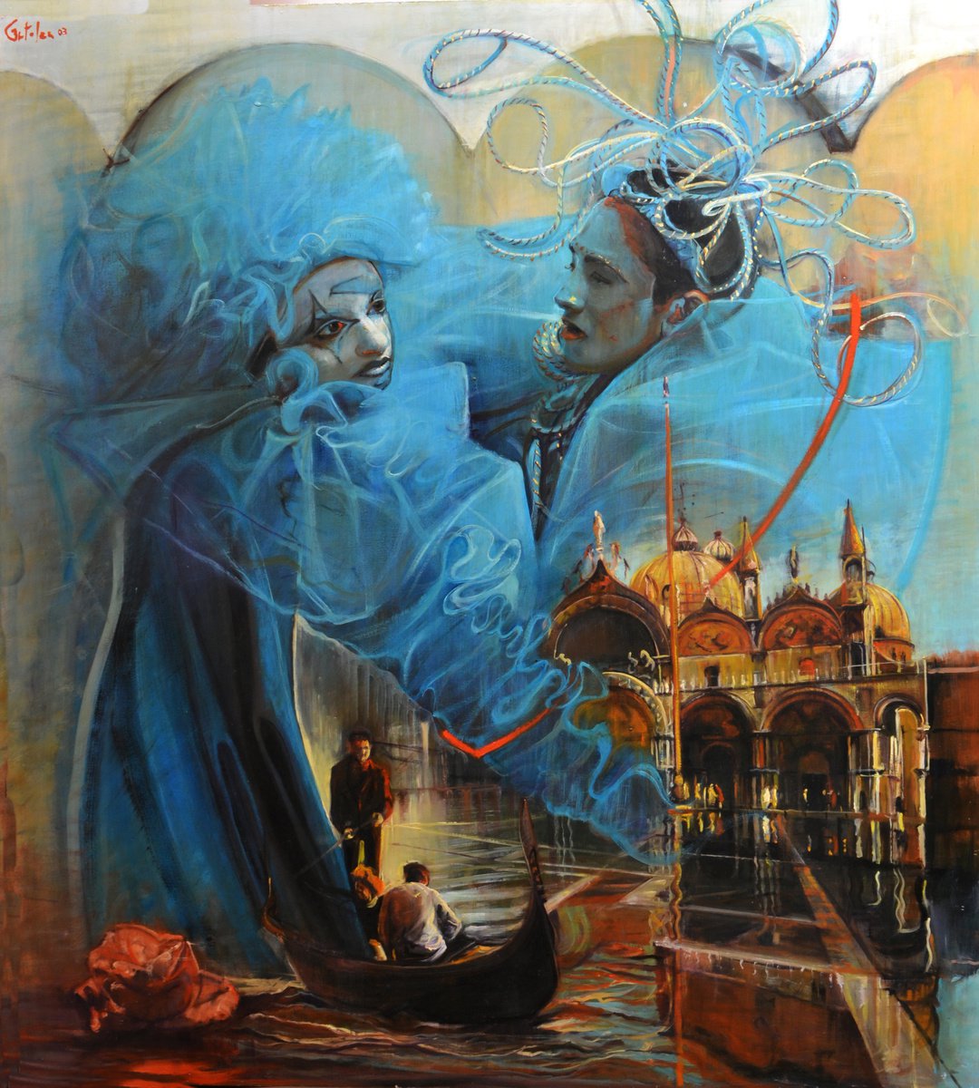Allegory Of Romance By Marco Ortolan, 35 X 39, Artwork For Sale On Artfinder