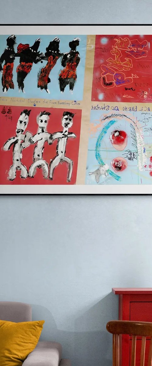 Three Naked Dudes for Four Dazzling Cutes by Gurgen Arutunyan