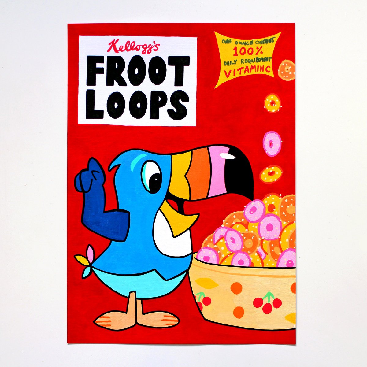 Froot Loops Cereal Painting by Ian Viggars