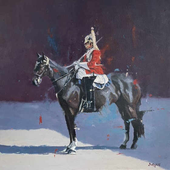 Life Guards Trooper HCMR - Oil painting - Unframed 40cm x 40cm