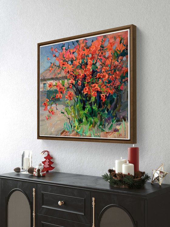 Quince in Bloom