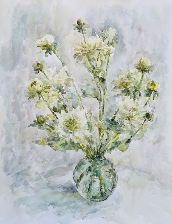 Bouquet in vase 19,6x25,2in