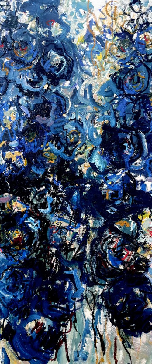Blue flowers. by Lilia Orlova-Holmes
