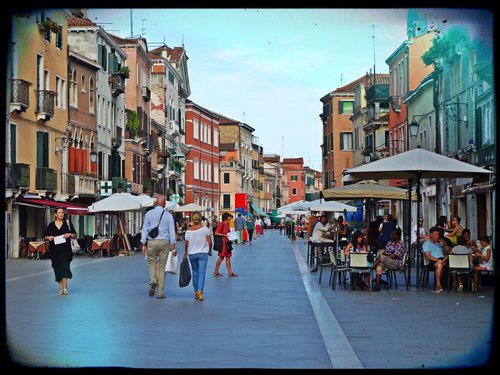 Venice in Italy - 60x80x4cm print on canvas 02507m1 READY to HANG by Kuebler