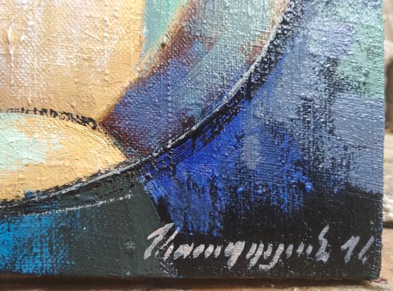 Waiting (40x50cm,  oil painting, ready to hang)