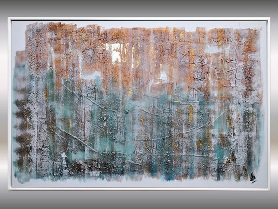 Stille Wasser  - Abstract Art - Acrylic Painting - Canvas Art - Framed Painting - Abstract Painting - Industrial Art