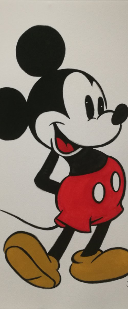 Watercolour Mickey Mouse. Free Shipping by Steven Shaw