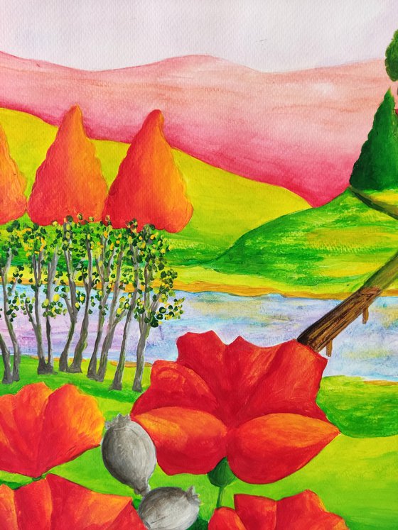 Spring country landscape