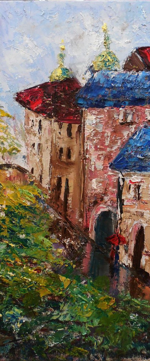Romantic rainy day at old city by Oksana Fedorova