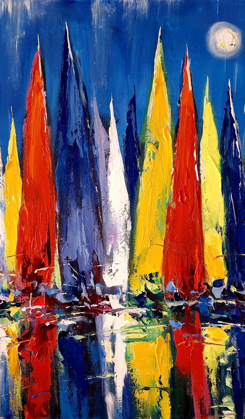 Sails in the sky of the day by Andrej Ostapchuk