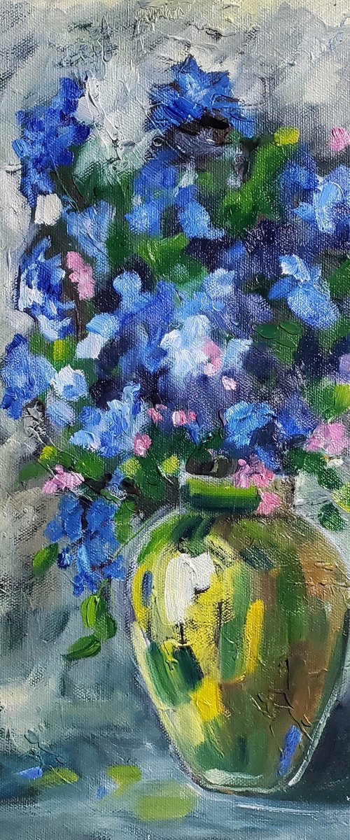 "Cloudy Day Sunshine" - Flowers - Still Life by Katrina Case