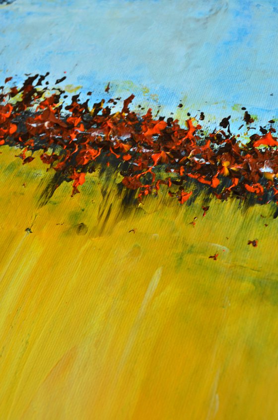 Autumn Field  - Modern abstract Gift Idea