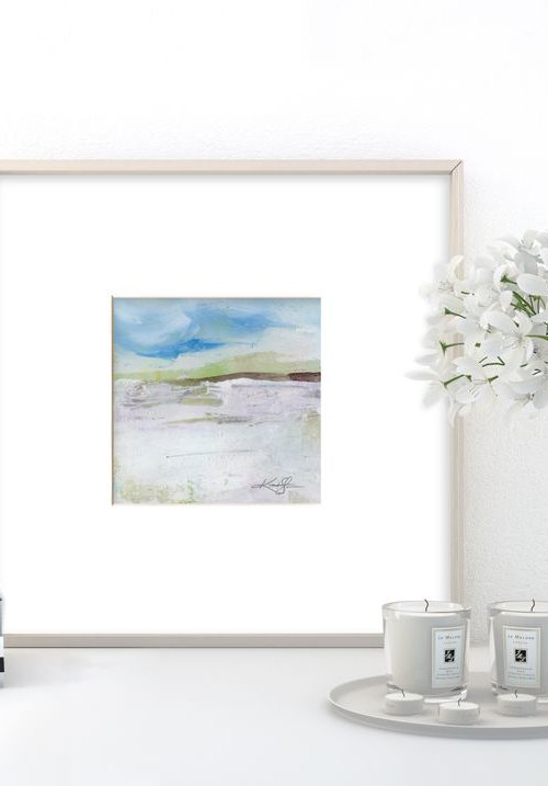 Serene Dream 2019 - 10 - Mixed Media Abstract Landscape / Seascape Painting in mat by Kathy Morton Stanion by Kathy Morton Stanion