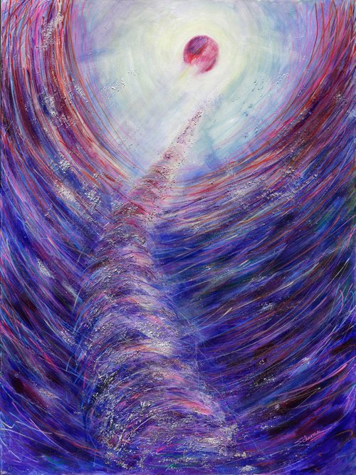 Toward The Light - Purple by Elizabeth Schurman