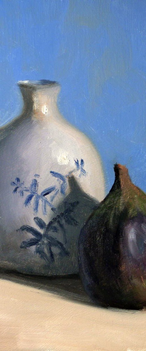 Fig and a Porcelain Vase by Pascal Giroud