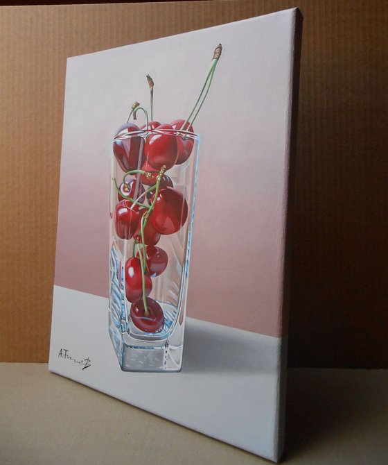 Still Life with Cherries in a Glass