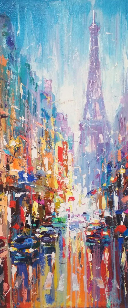 Abstract cityscape (Paris) by Andrej  Ostapchuk
