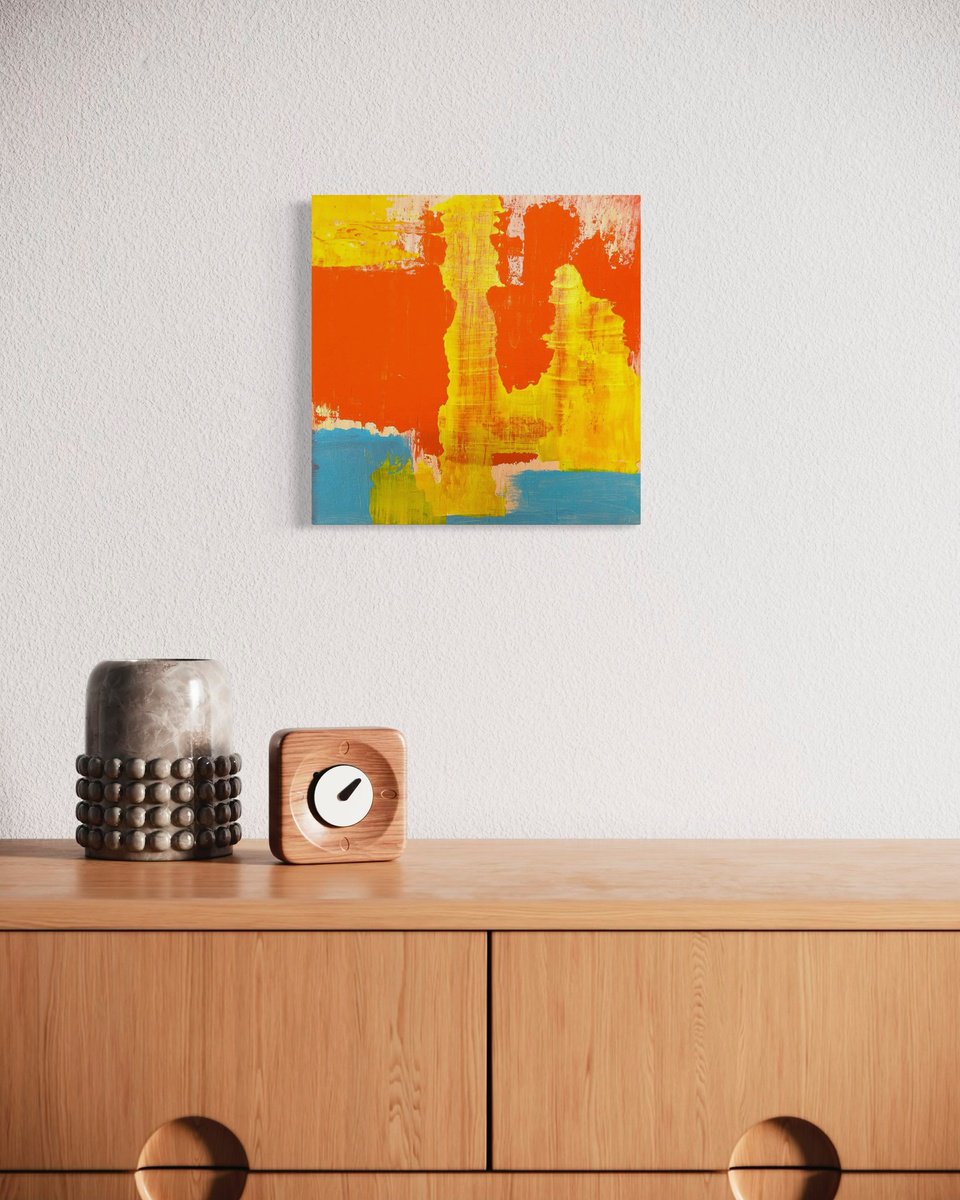 Abstract Acrylic Painting By Km Arts, 12 X 12", Not Simply Unequal, Original Artwork