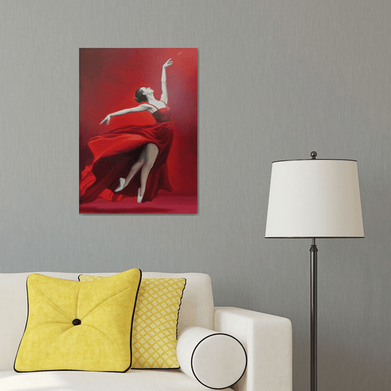 Ballerina-7 (70x50cm, oil/canvas, ready to hang)