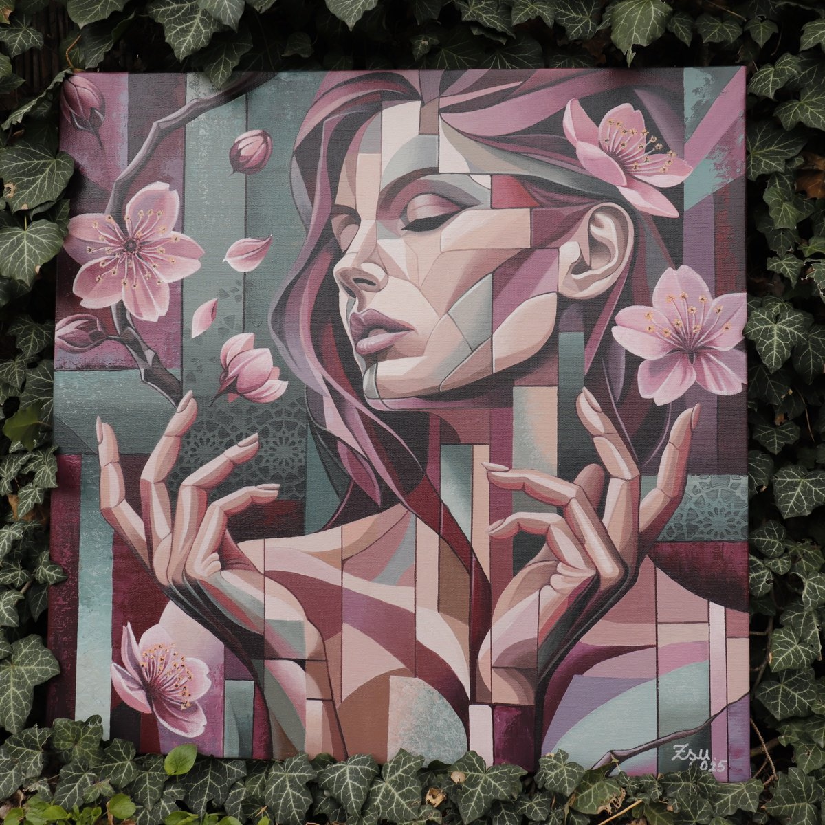 Surrealistic Acrylic Painting , Hope-Spring Always Comes Again By Zuzana Murenji Domonkos, 24 X 24, Artwork For Sale On Artfinder