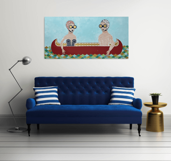 Red canoe