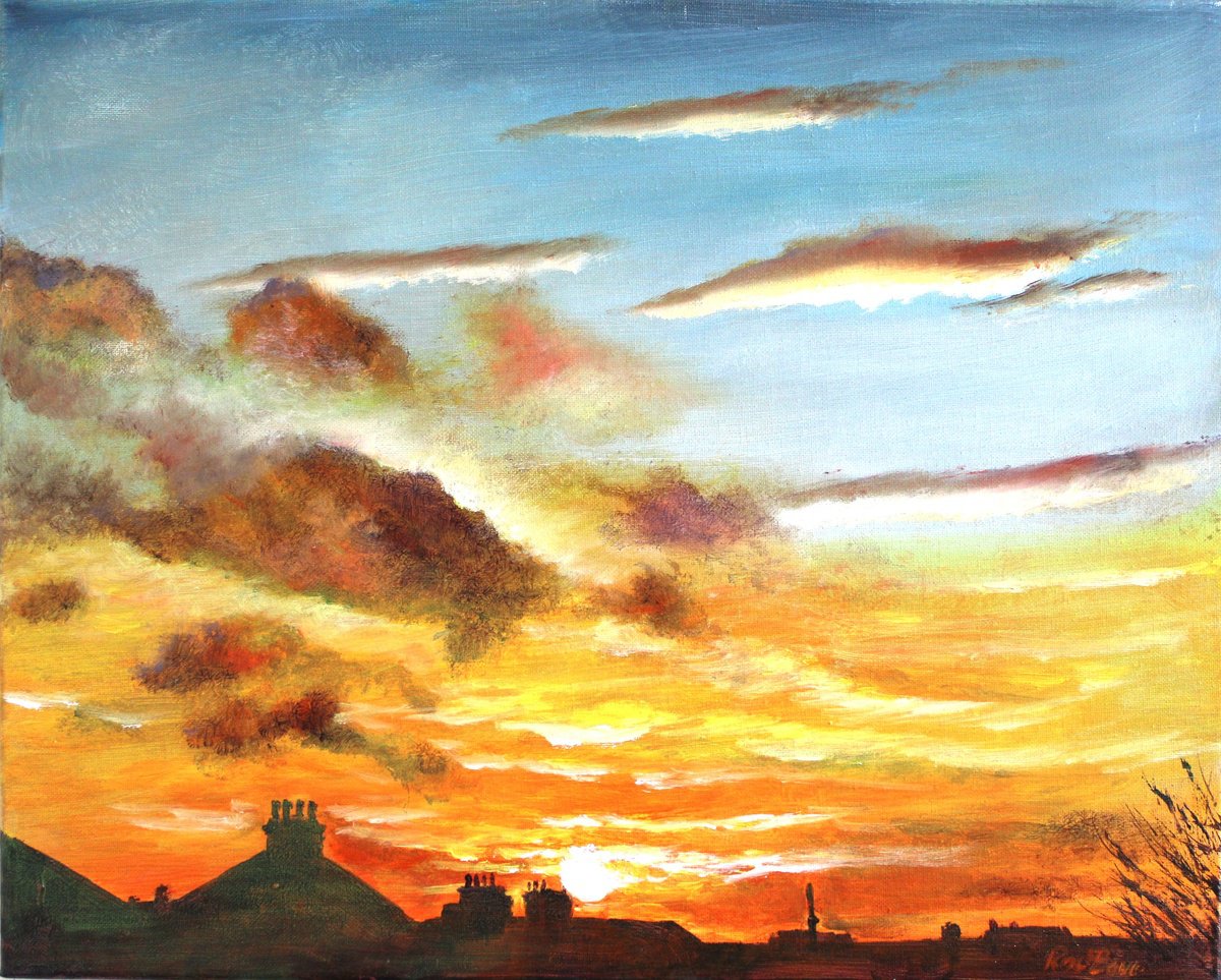 Early Morning Sunrise By Rod Bere, 20 X 16, Artwork For Sale On Artfinder