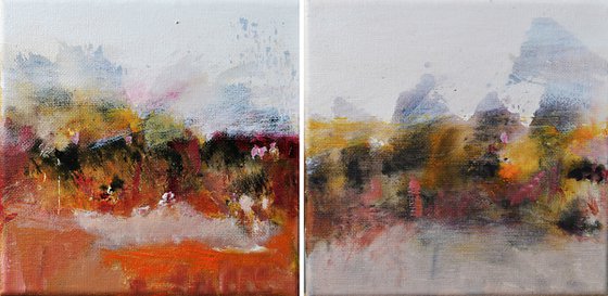 Morning mist (Diptych)