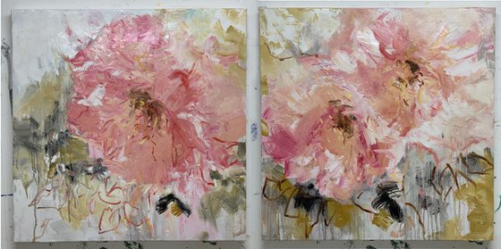 The scent of roses. Diptych.