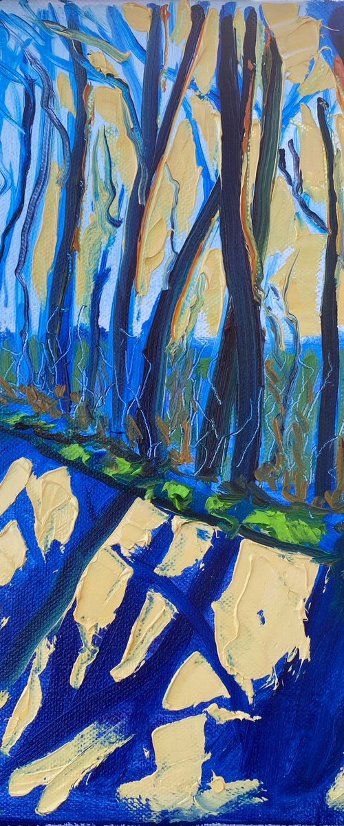 Sun-Dappled Path. Plein Air by Dmitry Fedorov