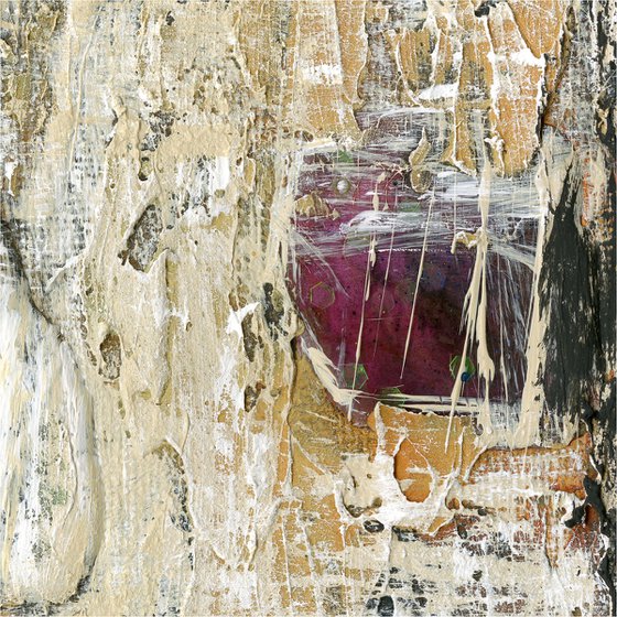 Mysterious Encounters -  Textural Abstract Painting by Kathy Morton Stanion