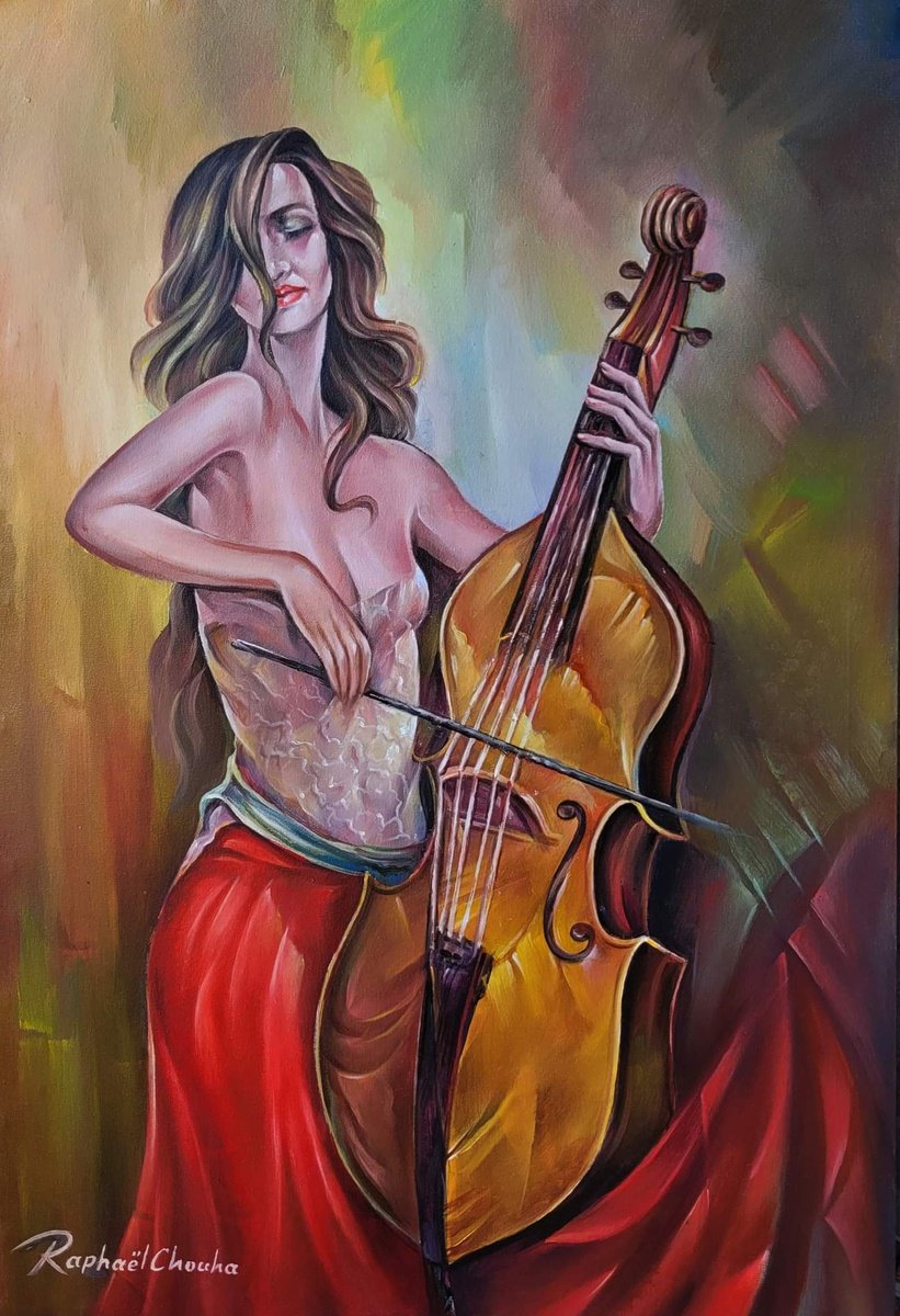 Beautiful cellist by Raphael Chouha