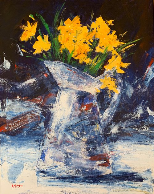 Jug of Yellow Daffodils by Andrew Moodie