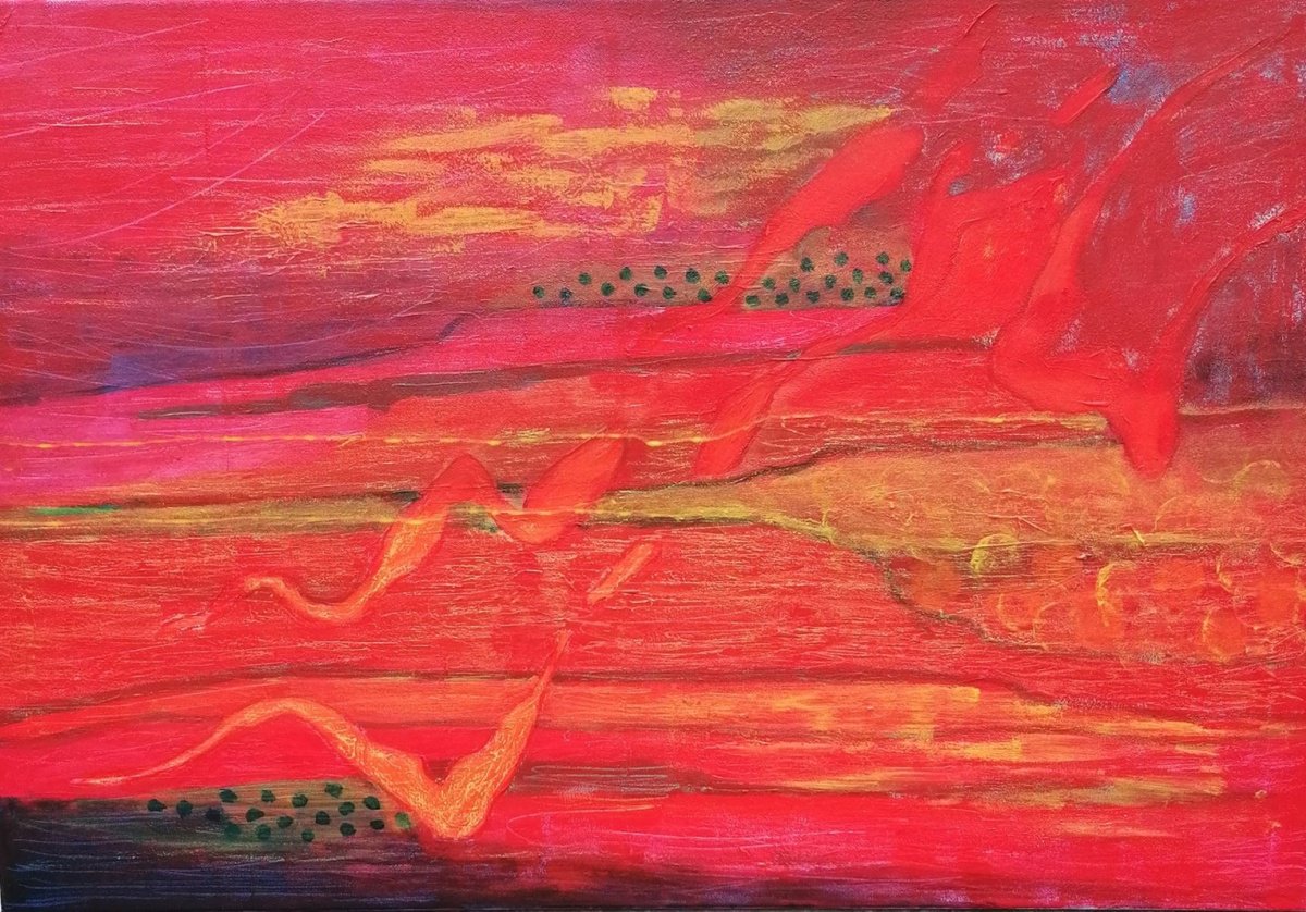 Fiery Landscape by Pamela McMahon