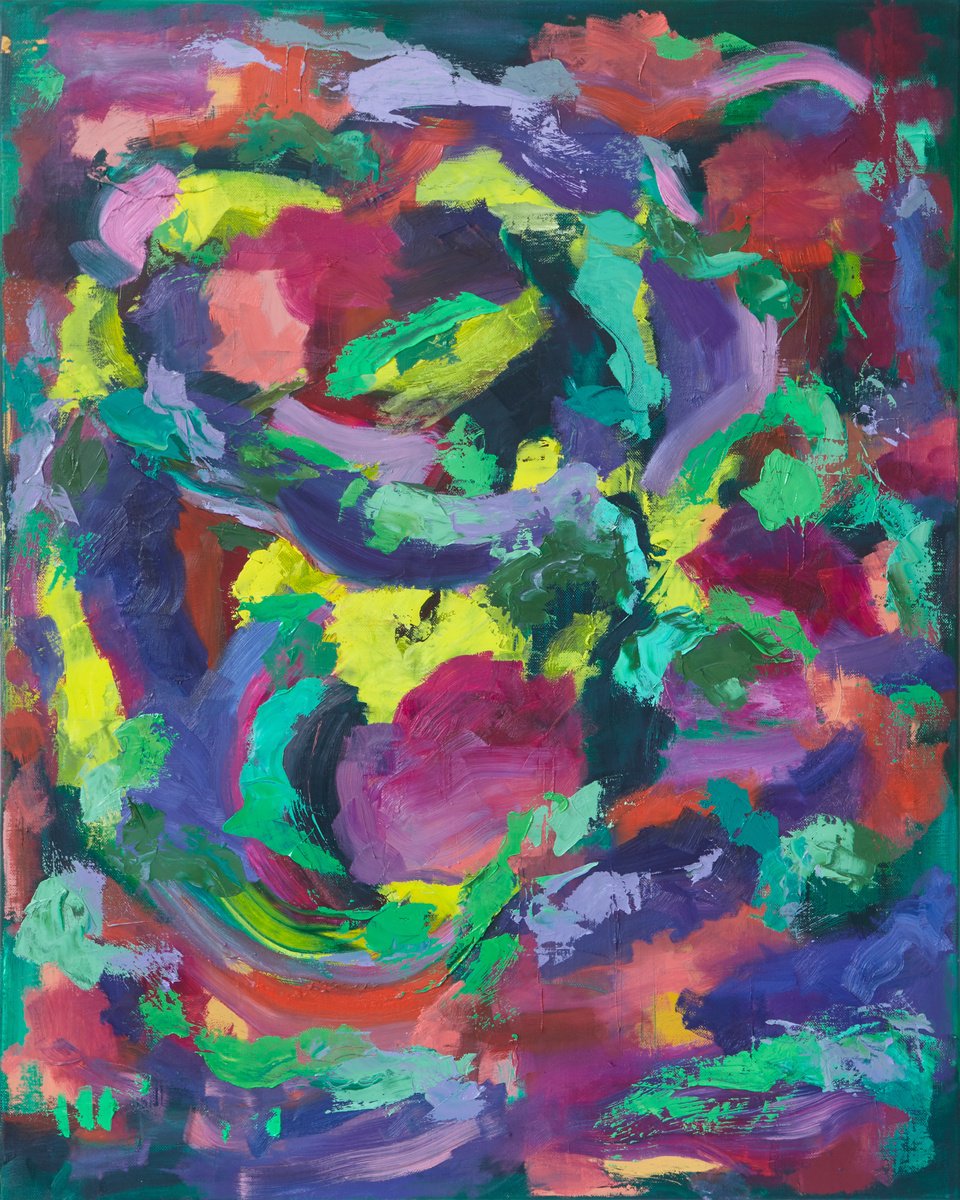 Abstract Oil Painting By Simon Findlay, 31 X 39", Oil Painting 16, Original Artwork