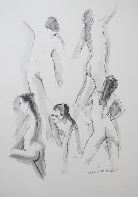 female nude various poses