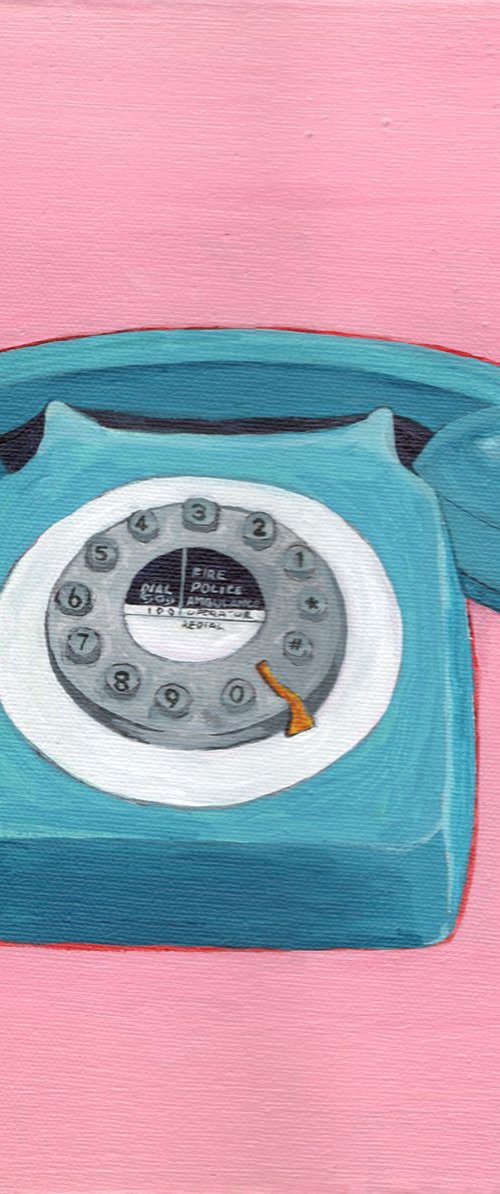 Teal Telephone Vintage by Eleanore Ditchburn