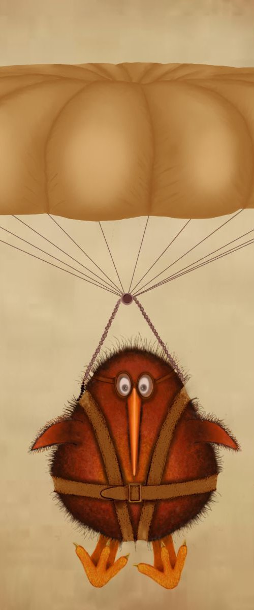 Kiwi Kev - Parachuting by Marlene Watson
