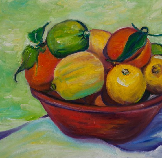 Colourful Bowl of Citrus Fruits