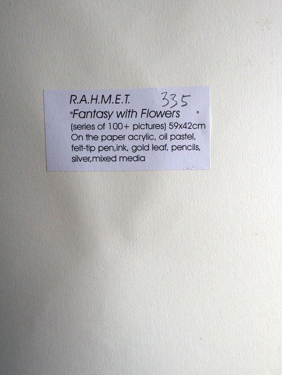 Fantasy with Flowers 335: paper 59x42cm