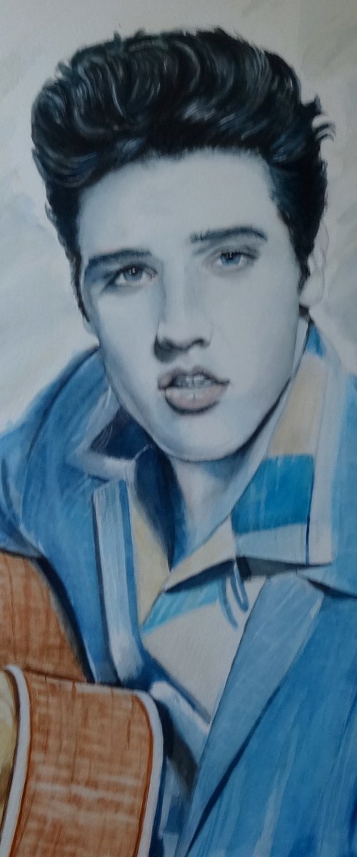 Elvis the King by Mel Davies Original Art