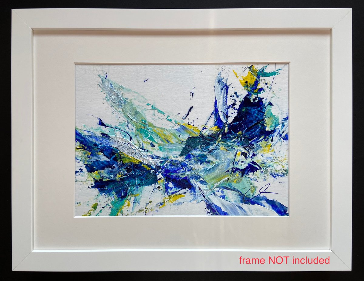 Expressive Abstract Acrylic Painting By Maria Bevilacqua-Fischer, 13 X 9", Soul Treasure No. 7, Original Artwork