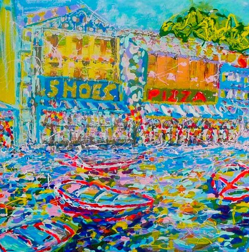 St Tropez Marina by Lesley Blackburn