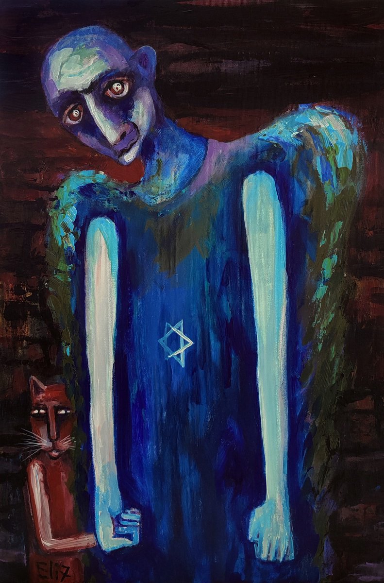 Surrealistic Acrylic Painting , Vengeance Is Mine, And Retribution (Deuteronomy 32:35 ) By Elisheva Nesis, 16 X 24, Artwork For Sale On Artfinder