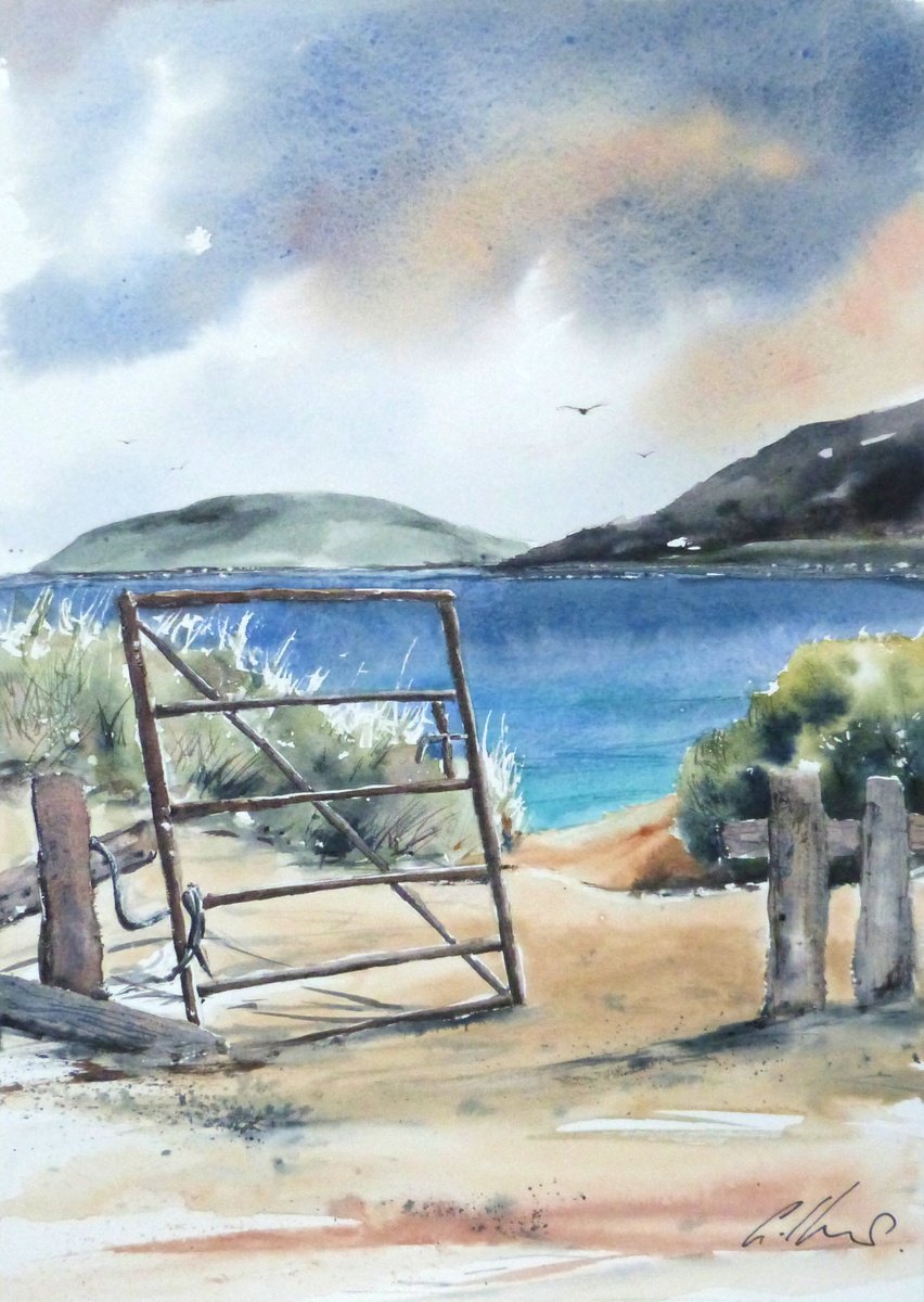 The Gate at Vatersay Beach. by Graham Kemp