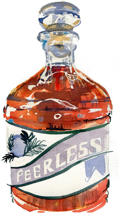 Peerless Gin bottle by Hannah Clark