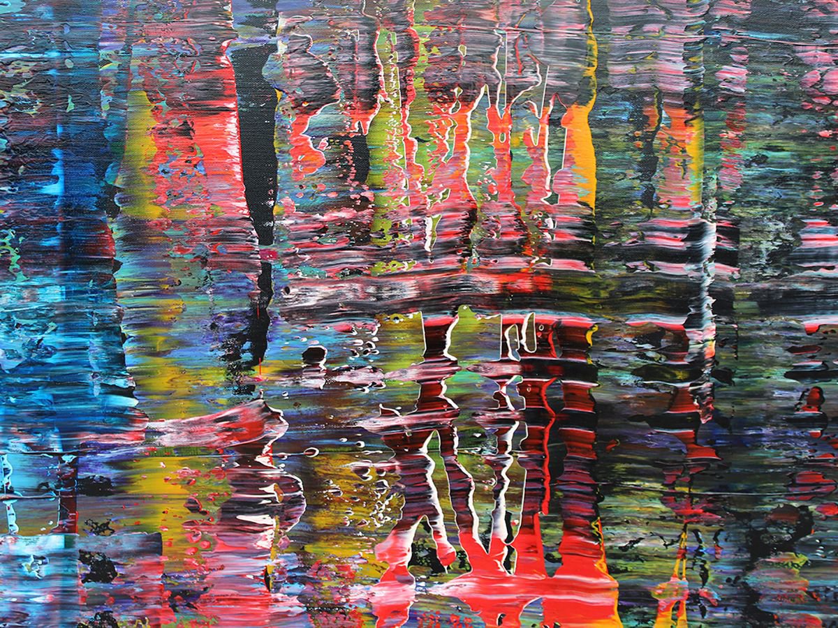 Abstract Acrylic Painting By Andrew Watt, 72 X 54, Drag Queen, Original Artwork