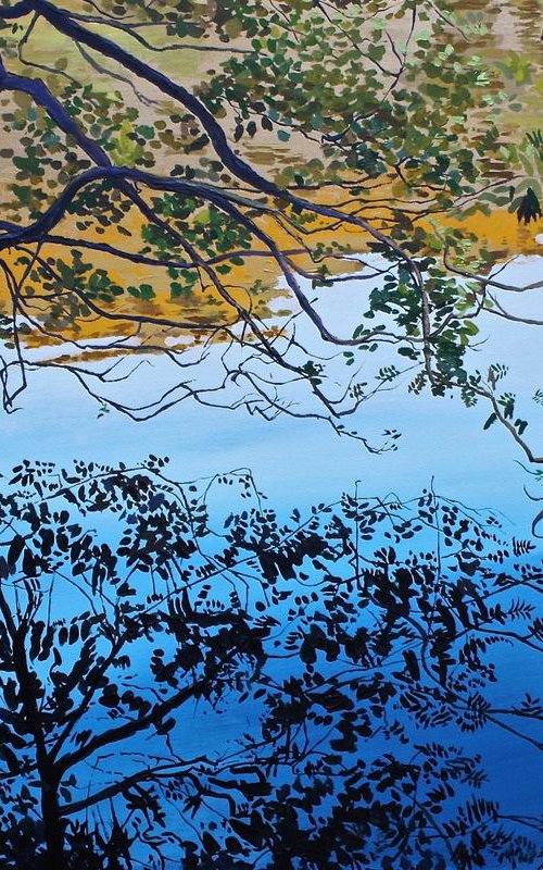 Surface Tension 3 (Large Painting 123cm x 82cm) by Simon Jones