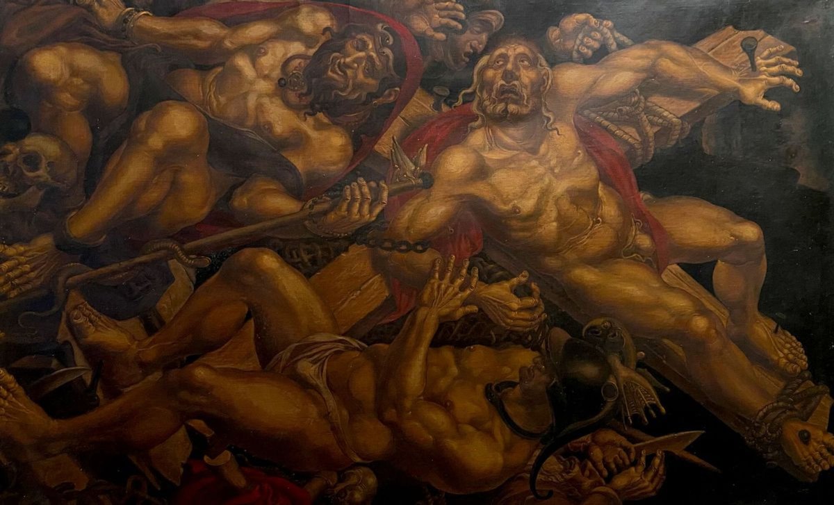 Surrealistic Oil Painting , Crucifixion Of Saint Peter By Oleg And Alexander Litvinov, 47 X 28, Artwork For Sale On Artfinder