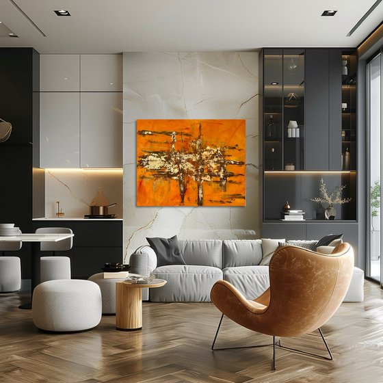 Golden Streets Acryl Blattgold