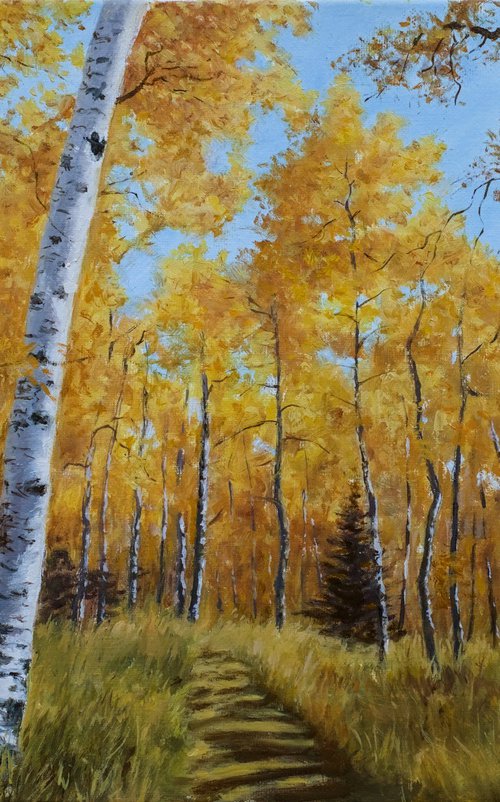 Autumn in Birch Forest by Dejan Trajkovic